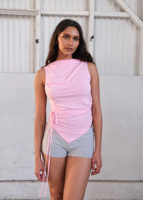 Geel Portia tank top backless jersey pink | Pipe and Row Seattle