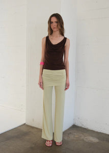 Geel americano brown Jameson draped cowl neck tank top PIPE AND ROW Seattle