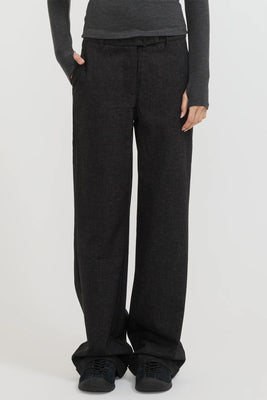 Geel espresso brown low waisted oversized Kennedy trousers pants charcoal PIPE AND ROW