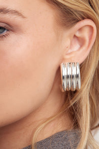 Heaven Mayhem Aria earring lined silver PIPE AND ROW Seattle