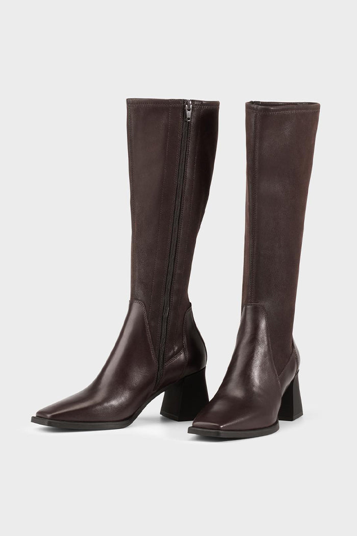 Vagabond knee high Hedda tall boots chocolate leather | Pipe and Row