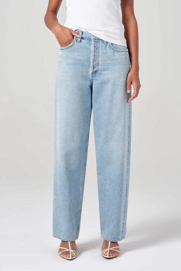 Agolde relaxed fit Henson jeans light replica wash | Pipe and Row