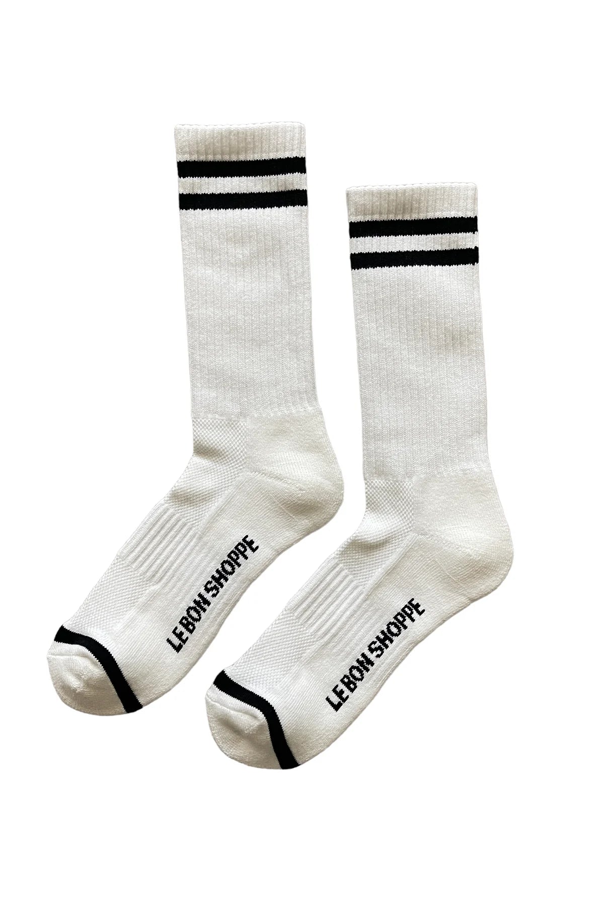 Le Bon Shoppe extended boyfriend socks classic white | Pipe and Row