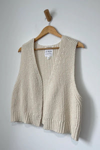 Le Bon Shoppe Granny cotton sweater vest naturel cream | Pipe and Row