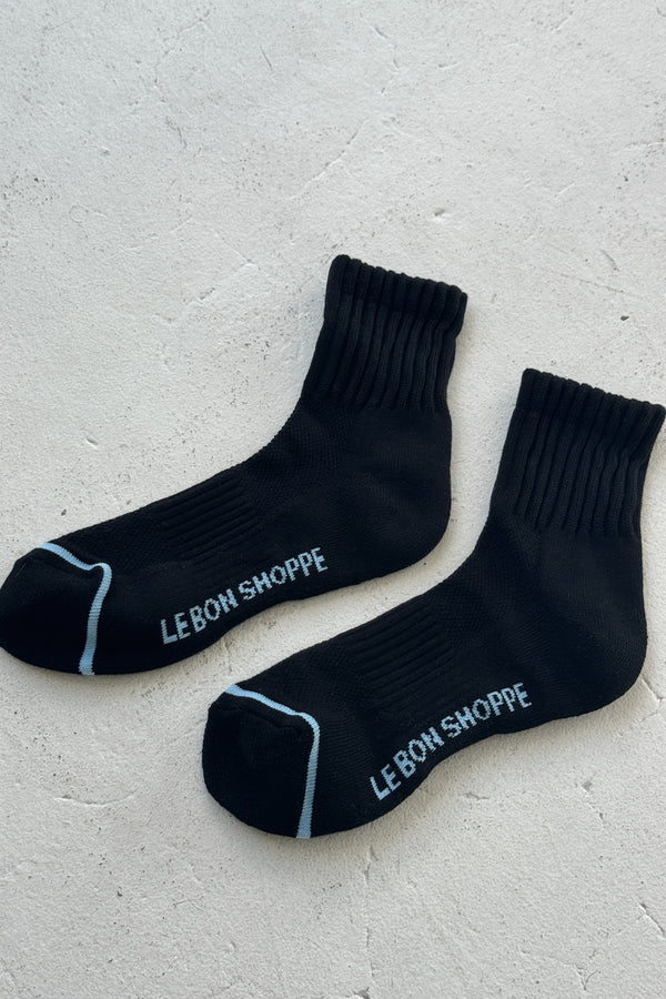 Le Bon Shoppe Swing socks black thicker ribbed leg bubble | Pipe and Row