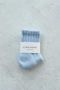 Le Bon Shoppe Swing sockS baby blue thicker ribbed leg bubble | PIPE AND ROW