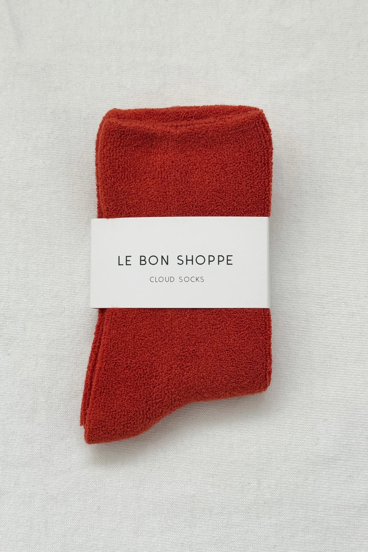 Le Bon Shoppe burnt orange terry comfy cozy terry cloth Cloud socks | Pipe and Row