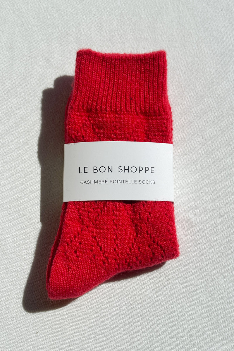 CASHMERE POINTELLE SOCKS