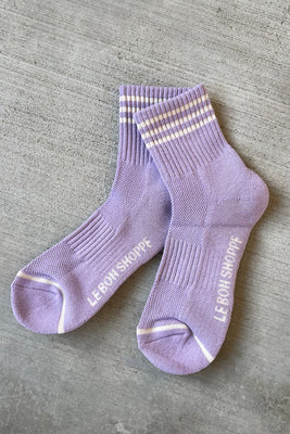 Le Bon Shoppe ribbed Girlfriend socks iris | pipe and row boutique