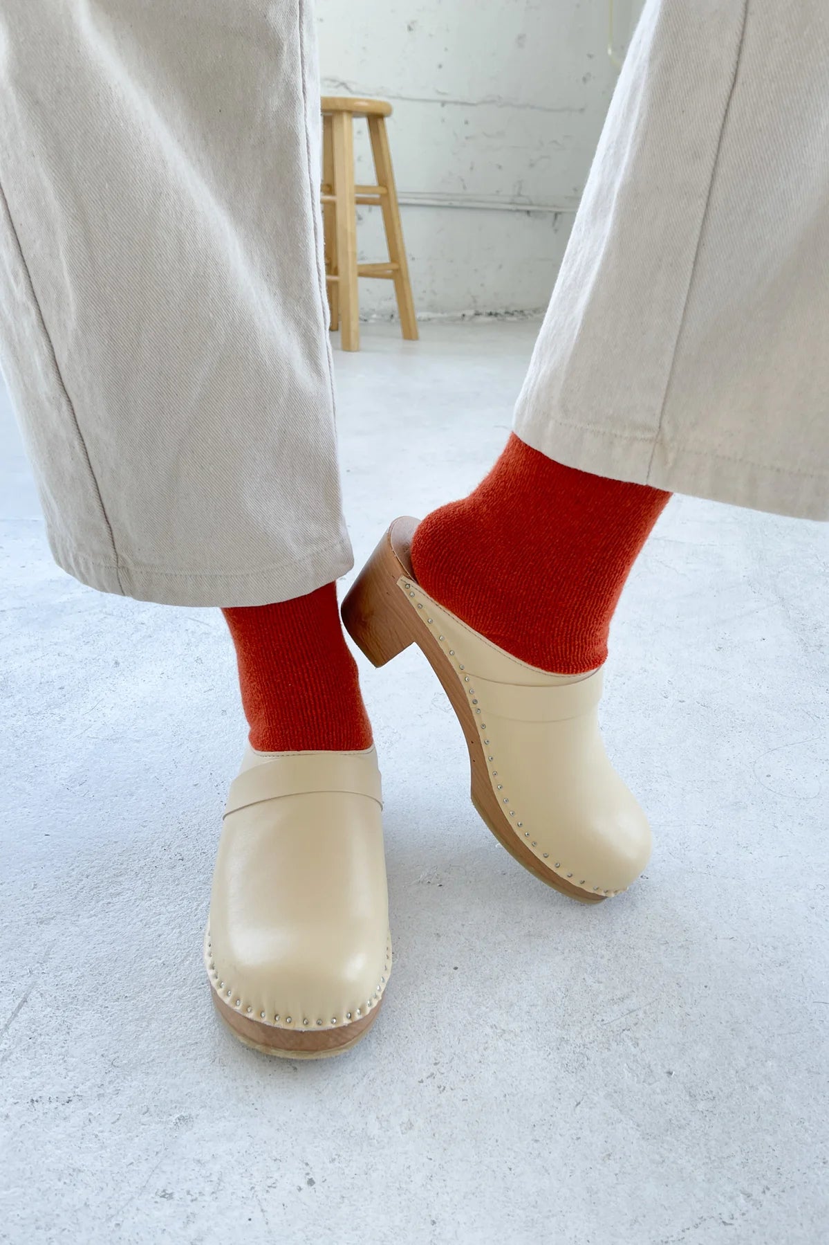 Le Bon Shoppe burnt orange terry comfy cozy terry cloth Cloud socks | Pipe and Row