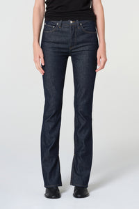Agolde Ingram Split Skinny jean high-rise dark deep rinsed indigo denim | Pipe and row