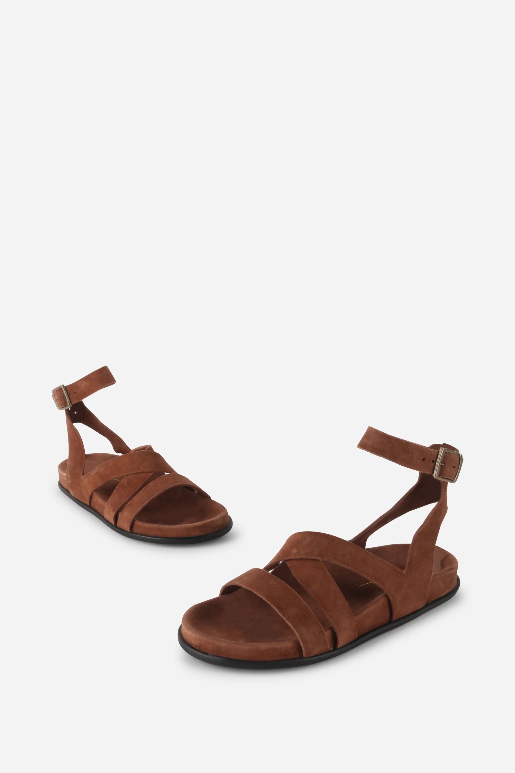 Intentionally Blank Myko sandal monochromatic mocha suede brown | Pipe and Row