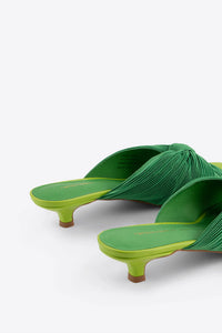 Intentionally Blank vintage Curfew kitten heels grass green wedding guest | Pipe and Row