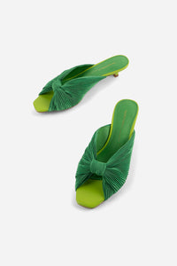 Intentionally Blank vintage Curfew kitten heels two toned grass green wedding guest | Pipe and Row
