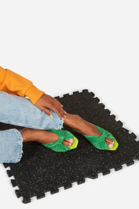 Intentionally Blank vintage Curfew kitten heels shoes two toned grass green wedding guest | Pipe and Row