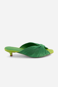 Intentionally Blank vintage Curfew kitten heels two toned grass green wedding guest | Pipe and Row