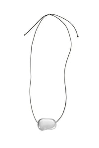 Heaven Mayhem Julia necklace long silver bead black cord | Pipe and Row