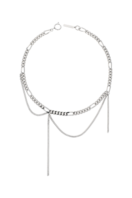 Justine Clenquet Alena curb chian necklace silver chain | PIPE AND ROW