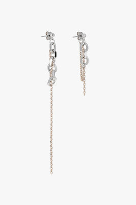 Justine Clenquet Dana earrings mixed gold and silver | Pipe and Row