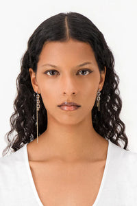 Justine Clenquet Dana earrings mixed gold and silver | Pipe and Row Seattle