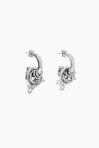 Justine Clenquet Jay silver layered hoops earrings | Pipe and Row Seattle