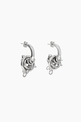 Justine Clenquet Jay silver layered hoops earrings | Pipe and Row Seattle