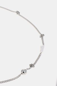 Justine Clenquet Liam necklace silver with pearl accents PIPE AND ROW