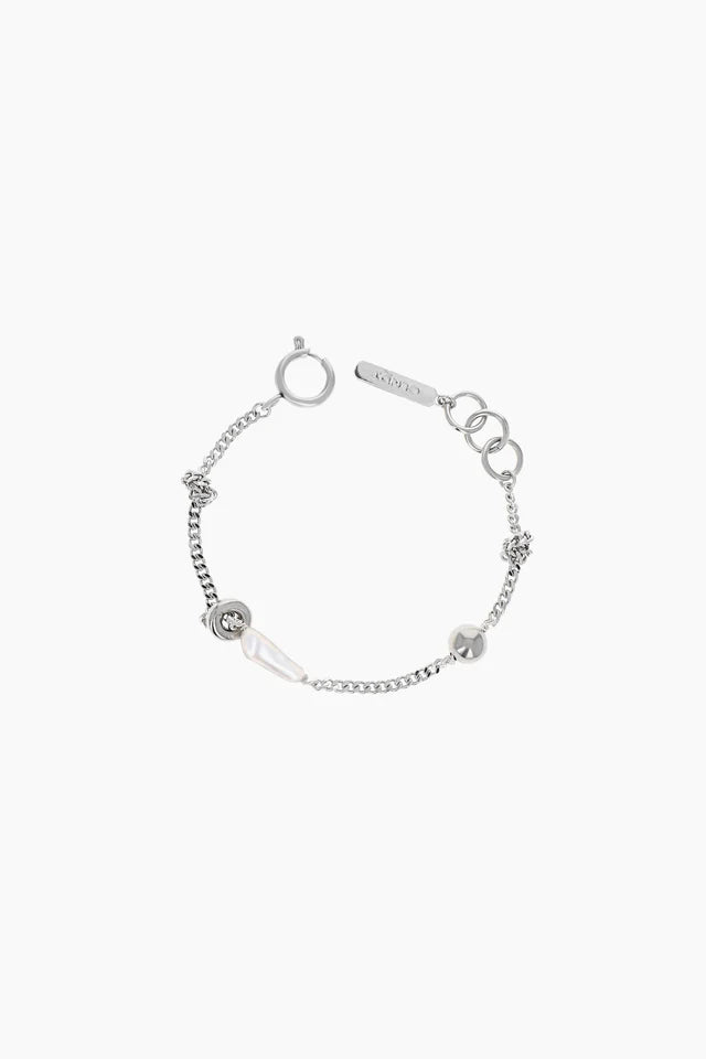 Justine Clenquet Liam silver-tone chain bracelet | Pipe and Row