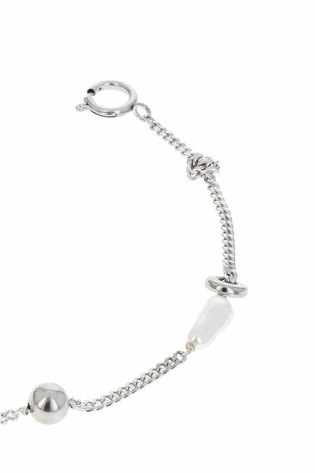Justine Clenquet Liam silver-tone chain bracelet | Pipe and Row
