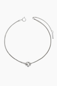 Justine Clenquet Moira silver-tone thin link chain necklace | pipe and row