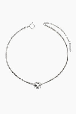 Justine Clenquet Moira silver-tone thin link chain necklace | pipe and row