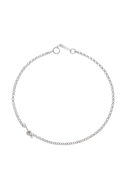 Justine Clenquet Smith necklace silver pearl accents France PIPE AND ROW