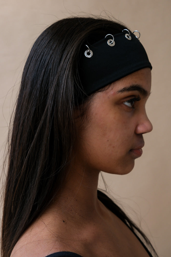 KKCO pierced headband black stretchy PIPE AND ROW Seattle