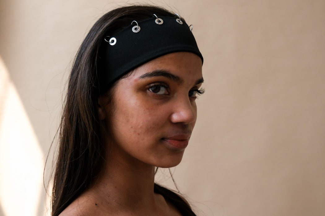 KKCO pierced headband black stretchy PIPE AND ROW Seattle