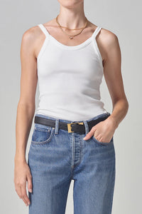  Citizens of Hummanity Katia ribbed tank top white | Pipe and Row Seattle