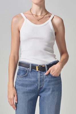  Citizens of Hummanity Katia ribbed tank top white | Pipe and Row Seattle