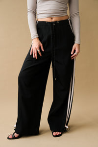 KkCo Sport trousers midnight navy pale pink racer stripes PIPE AND ROW