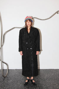 KkCo wool blend loop twill cord moss coat onyx KKCO365 PIPE AND ROW