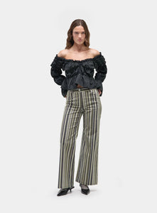 Laagam Sadie ruched long sleeve top black | Pipe and Row Seattle