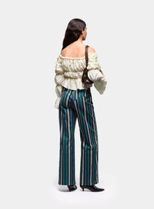 Laagam Sadie ruched long sleeve top ecru cream | Pipe and Row Seattle