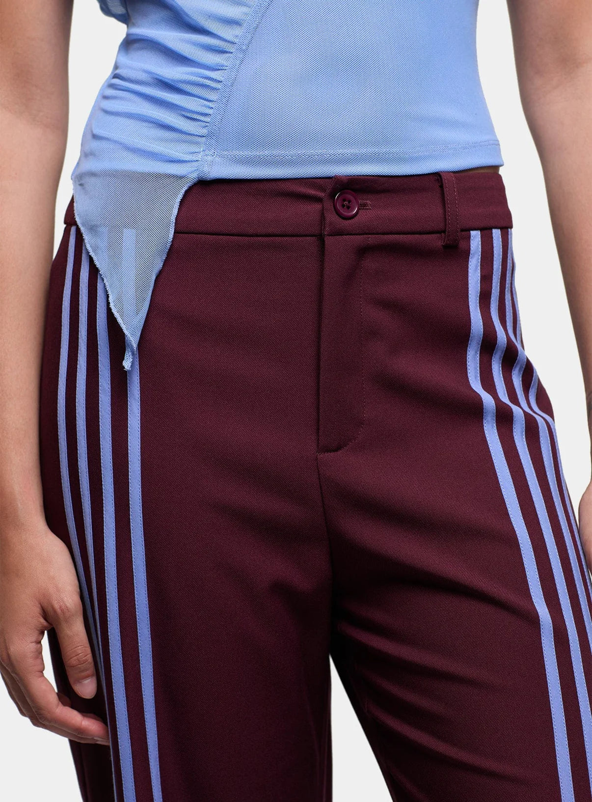 Laagam Zion red burgundy track pant trousers | Pipe and Row Seattle shopping boutique