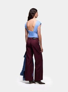 Laagam Zion red burgundy track pant trousers | Pipe and Row Seattle shopping boutique