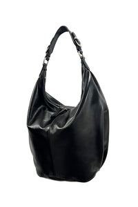 Marge Sherwood large pumpkin bag glossy black cow leather | PIPE AND ROW