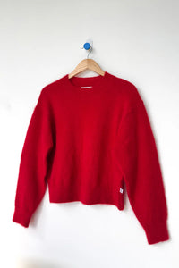 Le Bon Finn mohair crewneck sweater red | Pipe and Row