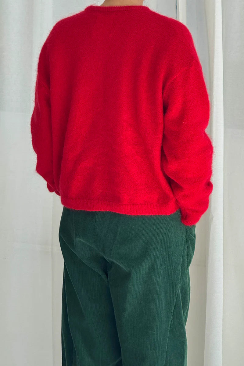 Le Bon Shoppe Leila mohair cardigan sweater red | Pipe and Row