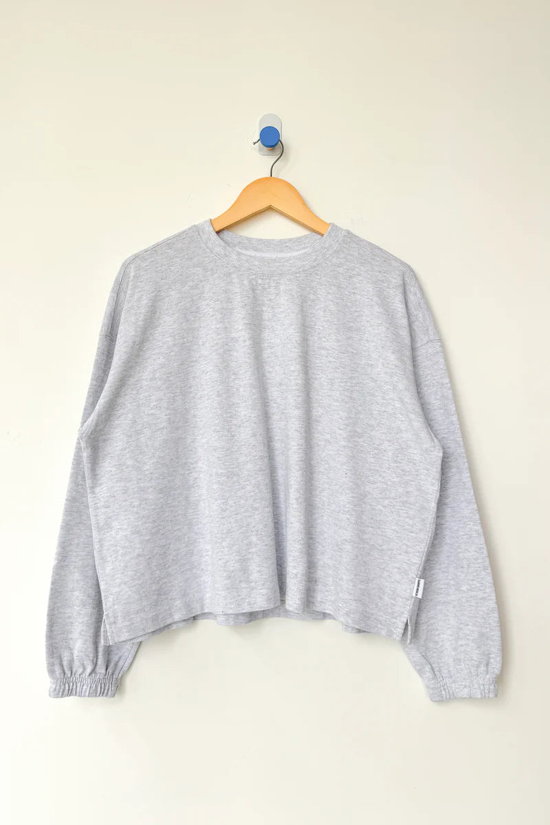 Le Bon Shoppe Naturelle thick long sleeve tee heather icy light grey | pipe and row Seattle