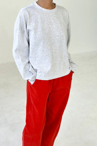 Le Bon Shoppe Naturelle thick long sleeve tee heather icy light grey | pipe and row Seattle