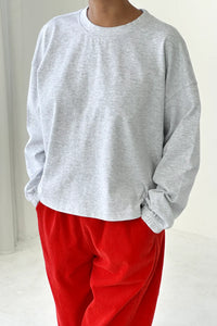 Le Bon Shoppe Naturelle thick long sleeve tee icy light grey | pipe and row