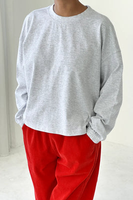 Le Bon Shoppe Naturelle thick long sleeve tee icy light grey | pipe and row