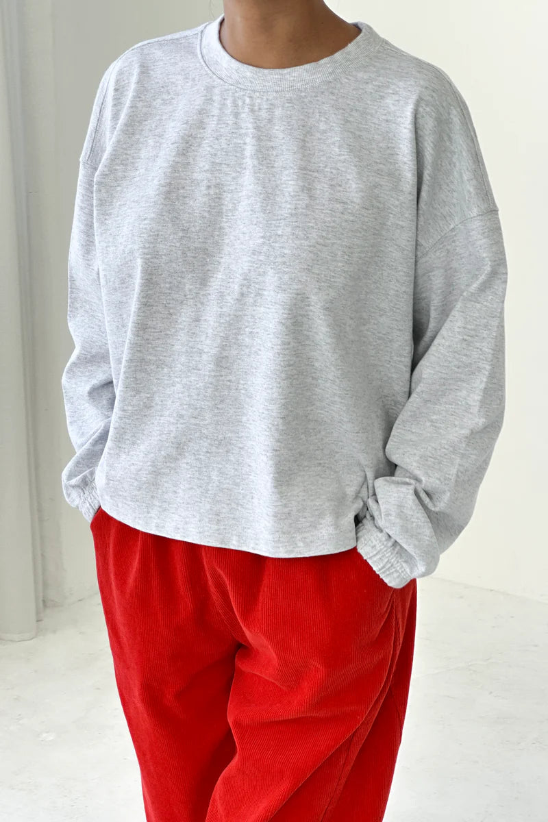 Le Bon Shoppe Naturelle thick long sleeve tee icy light grey | pipe and row